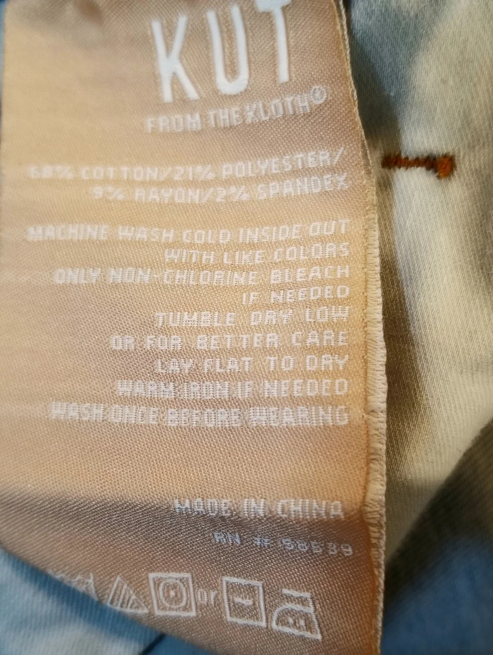 KUT FROM THE KLOTH Kelsey Fab Ab Ankle Flare Jeans Women's 12 Blue High Rise - Picture 9 of 10